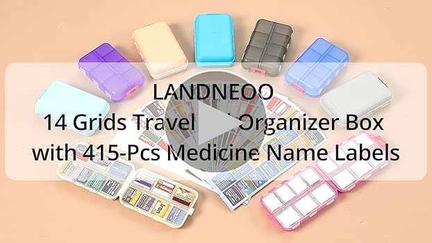 Amazon.com: 14 Grids Travel Pill Organizer Box with 415-Pcs